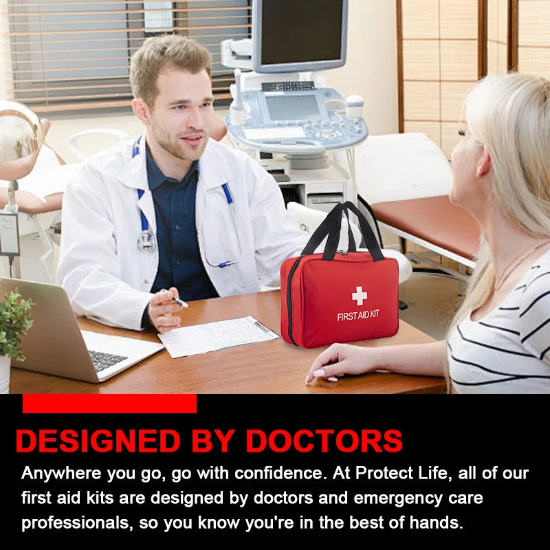 First Aid Kit, Premium Compact Trauma Medical Kits for Any Emergencies, Ideal for Home, Office, Car, Travel, Outdoor, Camping,